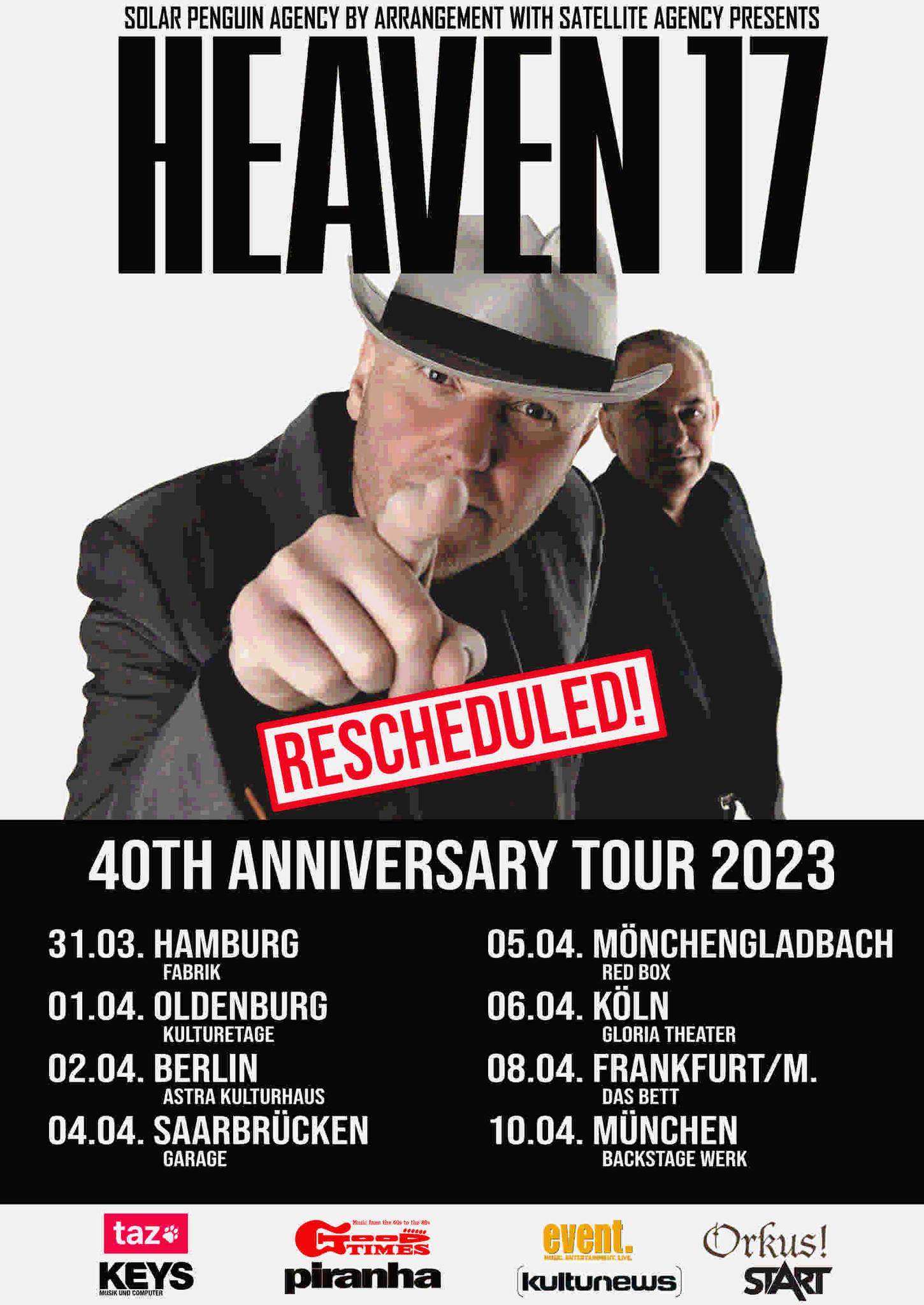 who is supporting heaven 17 on tour