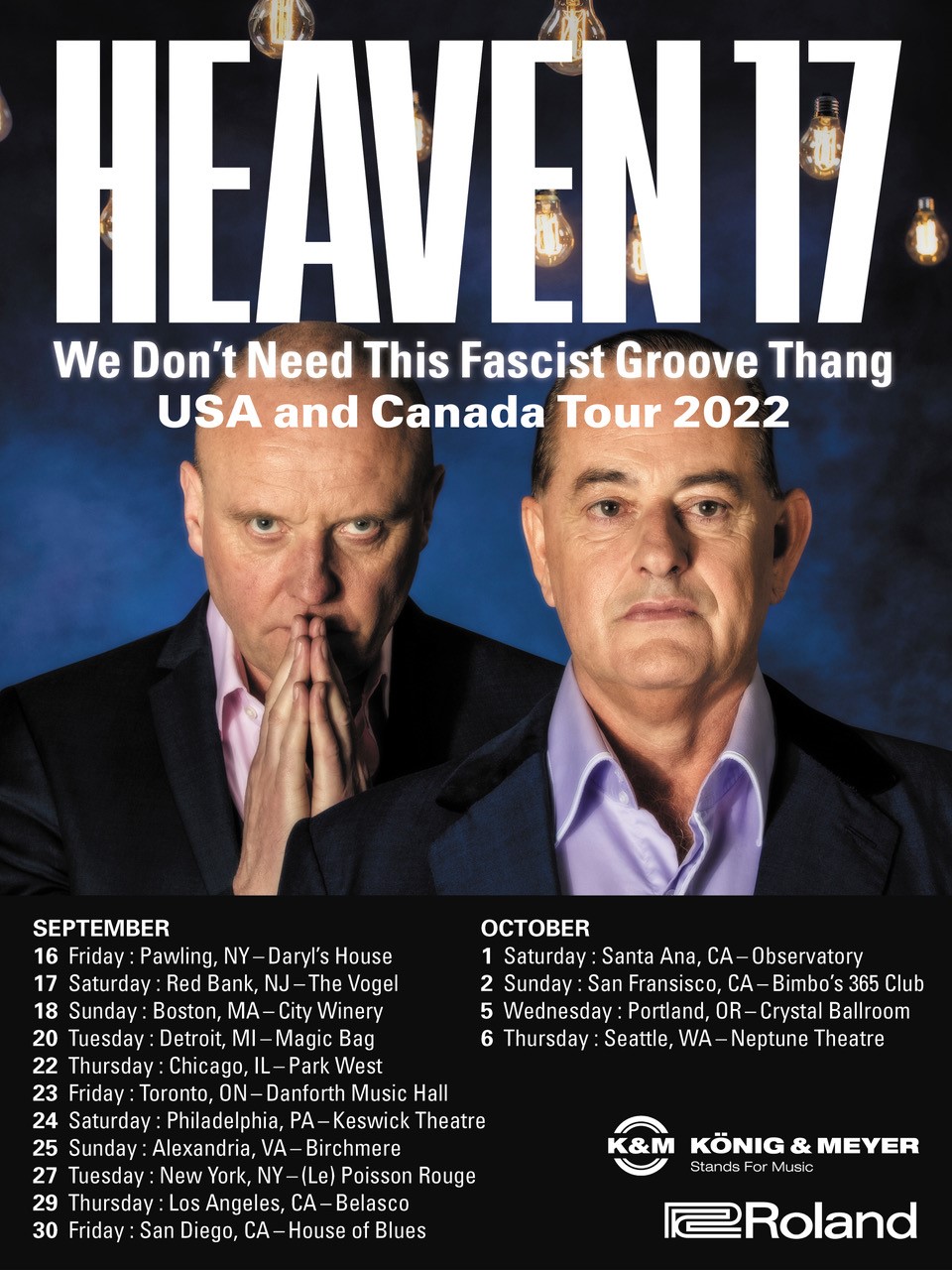 heaven 17 tour setlist