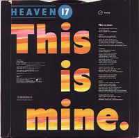 This Is Mine UK - Back