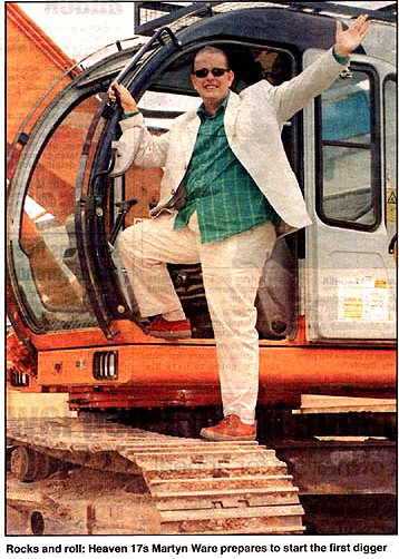 Martyn Ware enters a digger